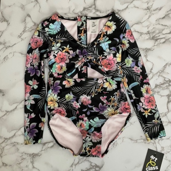 Art Class -  Zip Up Long Sleeve Swimsuit Size  S - L - Picture 1 of 12